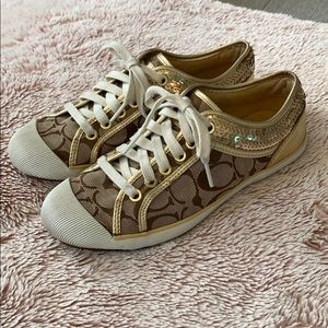 Gold Zorra Coach Shoes